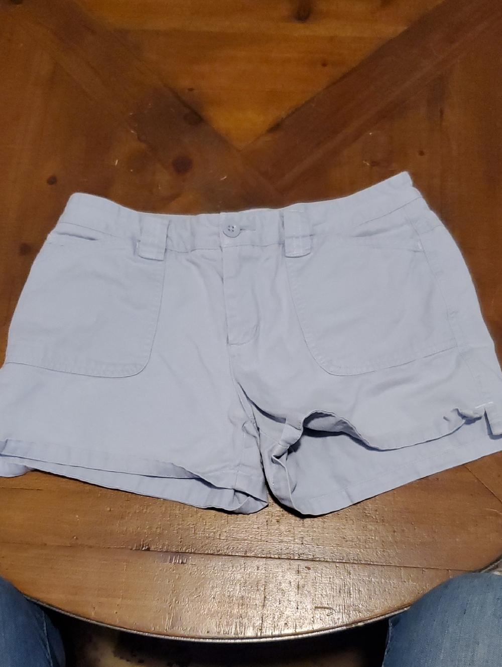 Old Navy Pale Blue High-Waist Women's Cotton Shorts